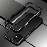 📱 henghui aluminum bumpers for iphone 12 mini 5.4-inch - metal frame bumper case with shock absorbent, slim cool design (iphone12mini, black) logo