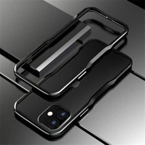 img 4 attached to 📱 HENGHUI Aluminum Bumpers for iPhone 12 Mini 5.4-INCH - Metal Frame Bumper Case with Shock Absorbent, Slim Cool Design (iPhone12Mini, Black)