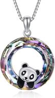 🐼 silver panda pendant necklace with crystal: perfect birthday gifts for women and daughters logo