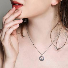 img 1 attached to 🐼 Silver Panda Pendant Necklace with Crystal: Perfect Birthday Gifts for Women and Daughters