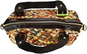 img 3 attached to 👜 Woven Bohemian Patchwork Women's Handbags & Wallets - Sibalasi Multicolor Colorful Collection
