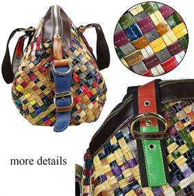 img 1 attached to 👜 Woven Bohemian Patchwork Women's Handbags & Wallets - Sibalasi Multicolor Colorful Collection