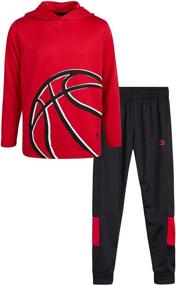 img 4 attached to RBX Boys Jogger Set 2 Piece Boys' Clothing in Active