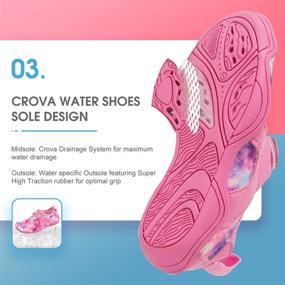 img 1 attached to CROVA Little Barefoot 👣 Non-Slip Shoes for Toddler Girls