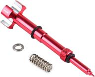 red cnc air fuel mixture screw: adjustable carburetor fcr air screw for keihin carbs on 4-stroke motocross motorcycles logo