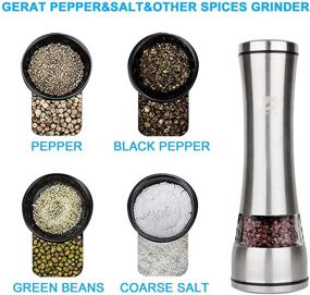 img 1 attached to 🌶️ LUMI LUNA Refillable Spice Mill - Adjustable Coarseness, Ceramic Blades, Stainless Steel Salt and Pepper Grinder with Pepper Salt Grinders