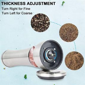 img 2 attached to 🌶️ LUMI LUNA Refillable Spice Mill - Adjustable Coarseness, Ceramic Blades, Stainless Steel Salt and Pepper Grinder with Pepper Salt Grinders