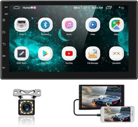 img 4 attached to 7'' Touchscreen Android Double Din Car Stereo with GPS Navigation, Bluetooth, WiFi, Mirror Link, FM Radio, 2 USB Ports, and Rear View Camera
