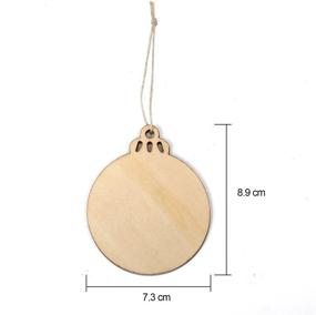 img 1 attached to 🎄 BBTO 20 Pieces Wooden Round Bauble Blank Hanging Wood Pieces: Perfect Ornaments for Holiday Decoration and DIY Craft Making