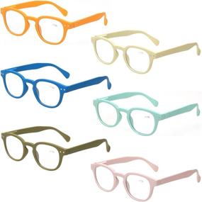 img 4 attached to 👓 Affordable 6 Pack of Spring Hinge Color Glasses – High-Quality Reading Glasses with Great Value