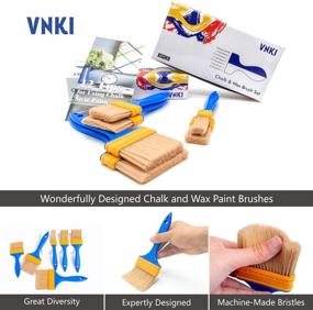 img 2 attached to 🎨 Набор кистей для мебели VNKI Chalk & Wax - 6 штук для росписи и отделки (1,1.5,2,2.5,3,4 дюйма)