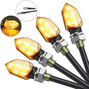 img 4 attached to 🚦 Justech 4 шт. Универсальные водонепроницаемые микро светодиодные указатели поворота с 3528 лампочками для мотоцикла