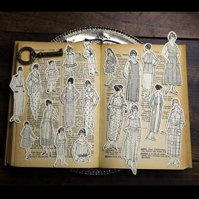 img 2 attached to 📚 Vintage Ephemera Collection: 45pcs Paper Dolls for Junk Journals, Collage, Scrapbooking - DIY Kit for Altered Art, Planner, Decopauge, Embellishments Accessories by Vilikya