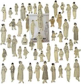 img 4 attached to 📚 Vintage Ephemera Collection: 45pcs Paper Dolls for Junk Journals, Collage, Scrapbooking - DIY Kit for Altered Art, Planner, Decopauge, Embellishments Accessories by Vilikya