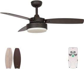 img 4 attached to 🌀 HYATECH 42 Inch Modern Ceiling Fan with Dimmable Light Kit, Remote Control, Reversible Blades | ETL Listed for Living Room, Bedroom, Basement, Kitchen | Oil-rubbed Bronze Finish