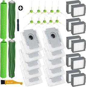 img 4 attached to 🧹 COSIN Replacement Parts Kit for Roomba i7+ i3+ i6+ i8+ Plus E5 E6 E7 Vacuum Cleaner - 2 Sets of Multi-Surface Rubber Brushes, 10 Efficiency HEPA Filters, 10 Sweeping Side Brushes, and 10 Dirt Disposal Bags