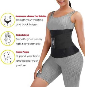 img 2 attached to Waist Trainer Belt for Women and Men - Waist Trimmer for Weight Loss - Ab Belt for Slimming and Body Shaping.