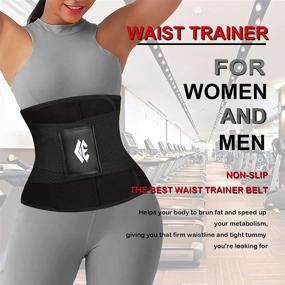 img 3 attached to Waist Trainer Belt for Women and Men - Waist Trimmer for Weight Loss - Ab Belt for Slimming and Body Shaping.