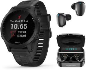 img 4 attached to 🏃 Garmin Forerunner 945 Превосходные спортивные часы с GPS для бега/триатлона - комплект, включающий черные часы и наушники с зарядным футляром.