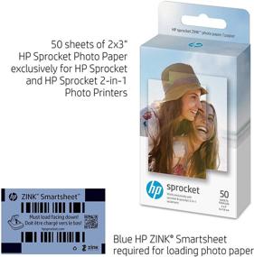 img 3 attached to 📸 Бумага для фотопечати HP Sprocket 2x3" Premium Zink со съемной клейкой основой (50 листов): идеально для принтеров HP Sprocket