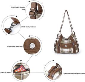 img 1 attached to Satchel Handbag Leather Crossbody Shoulder Women's Handbags & Wallets for Totes