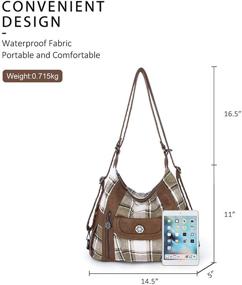 img 4 attached to Satchel Handbag Leather Crossbody Shoulder Women's Handbags & Wallets for Totes