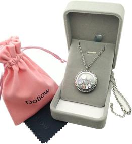 img 3 attached to 30mm Round Floating Locket with 50 Unique Floating Charms and a 24-inch Stainless Steel Chain - Ideal Birthday and Christmas Gift from Dotiow