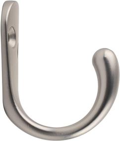 img 3 attached to Satin Nickel Robe Hook 5-Pack by Amazon Basics