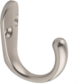 img 1 attached to Satin Nickel Robe Hook 5-Pack by Amazon Basics