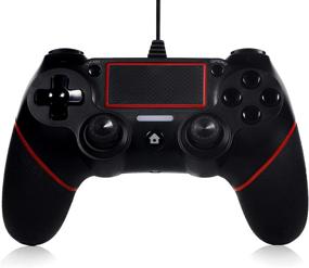 img 4 attached to 🎮 Sefitopher PS4 Wired Controller: Compatible for Playstation 4/pro/Slim/PC/Laptop, Vibration, LED Indicator, Dual Vibration, Anti-Slip Grip, 6.5ft Cable Length