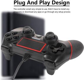 img 3 attached to 🎮 Sefitopher PS4 Wired Controller: Compatible for Playstation 4/pro/Slim/PC/Laptop, Vibration, LED Indicator, Dual Vibration, Anti-Slip Grip, 6.5ft Cable Length