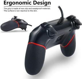 img 1 attached to 🎮 Sefitopher PS4 Wired Controller: Compatible for Playstation 4/pro/Slim/PC/Laptop, Vibration, LED Indicator, Dual Vibration, Anti-Slip Grip, 6.5ft Cable Length