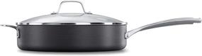 img 4 attached to 🍳 Calphalon Classic 5-Quart Sauté Pan: Nonstick, Hard-Anodized with Cover