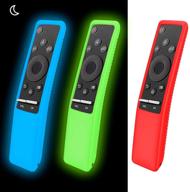 📺 premium 3 pack silicone protective case for samsung smart tv remote control bn59 series - anti-lost, shockproof, glowing - tv remote cover skin sleeve for samsung smart 4k ultra hdtv remote - ultimate protection and style logo