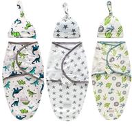 cotton swaddle sack with hat for 3-6 month old baby – adjustable, soft, and large size swaddling wrap logo