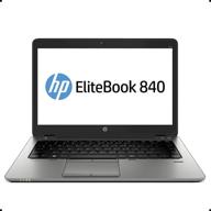 renewed hp elitebook 840 g2 14-inch laptop, core i5-5300u 2.3ghz, 16gb ram, 256gb ssd, windows 10 pro 64-bit, webcam logo
