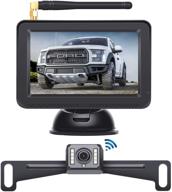 🚚 b-qtech wireless rear view camera with 5-inch lcd monitor and ip68 waterproofing for trucks, cars, and trailers logo