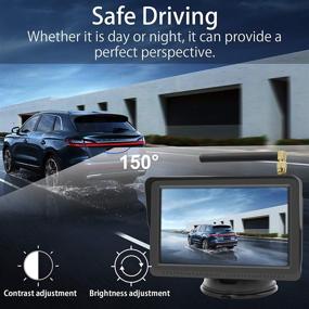 img 1 attached to 🚚 B-Qtech Wireless Rear View Camera with 5-inch LCD Monitor and IP68 Waterproofing for Trucks, Cars, and Trailers