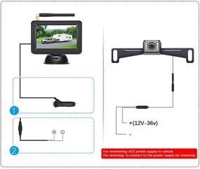 img 3 attached to 🚚 B-Qtech Wireless Rear View Camera with 5-inch LCD Monitor and IP68 Waterproofing for Trucks, Cars, and Trailers