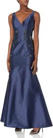 img 4 attached to 💃 Glamorous Adrianna Papell Women's Irridescent Faille Trumpet Skirt Gown: Elevate Your Formal Look!