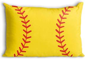img 2 attached to Наволочка сшитая для мяча софтбола "Stitches Pillowcase Softball Pillows ChalkTalk