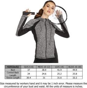 img 2 attached to 🏋️ JUANGLA Women's Full Zip Hooded Yoga Jacket: Lightweight Athletic Workout Track Jacket for Sports, Running, and Training