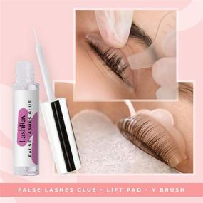 img 2 attached to LashRay Lash Lift Kit: Комплект для подкручивания ресниц в салонном качестве для получения полу-постоянной завивки естественных ресниц, включает в себя очищающее средство, подушечки для глаз, подушечки для завивки и клей - достигните потрясающего, драматического вида ресниц.