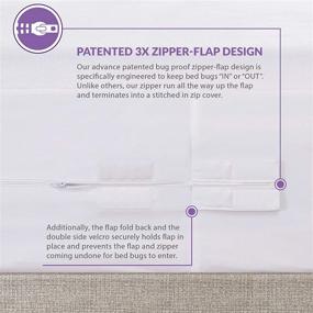 img 3 attached to 🛏️ Degrees of Comfort Waterproof Mattress Encasement - Queen Size, Zippered Cotton Cover with Deep Pocket, Stain Resistant, Breathable and Cooling Protector (13-15'' Inch)