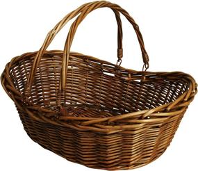 img 2 attached to 🧺 "Wald Imports 1001/LG Willow Storage Basket: 19.5 Inch Dark Brown - Organize in Style!