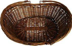 img 1 attached to 🧺 "Wald Imports 1001/LG Willow Storage Basket: 19.5 Inch Dark Brown - Organize in Style!