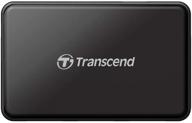 🔌 transcend usb 3.0 4-port hub ts-hub3k, black: enhanced data transfer and convenient multi-device connectivity logo