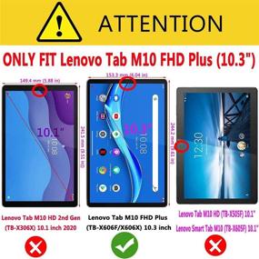 img 3 attached to 📱 2-Pack GOZOPO Защитная пленка для экрана для Lenovo Tab M10 FHD Plus (2-го поколения) - Закаленное стекло [Антицарапающее, 2.5D край] для 10.3-дюймового Lenovo Tab M10 FHD Plus