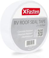 xfasten rv repair tape, 2-inch x 50-foot, weatherproof white rubber roof 🔧 patch tape for rv repair, window, vent, boat sealing, and camper roof leaks logo