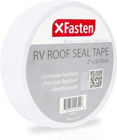 img 4 attached to XFasten RV Repair Tape, 2-Inch x 50-Foot, Weatherproof White Rubber Roof 🔧 Patch Tape for RV Repair, Window, Vent, Boat Sealing, and Camper Roof Leaks